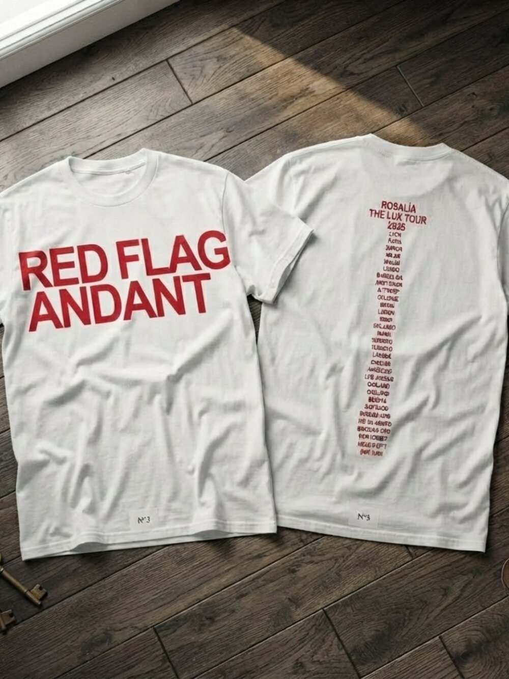 Rosalia Red Flag Tour 2025 Vintage Graphic T-Shirt - Picture 1 of 3